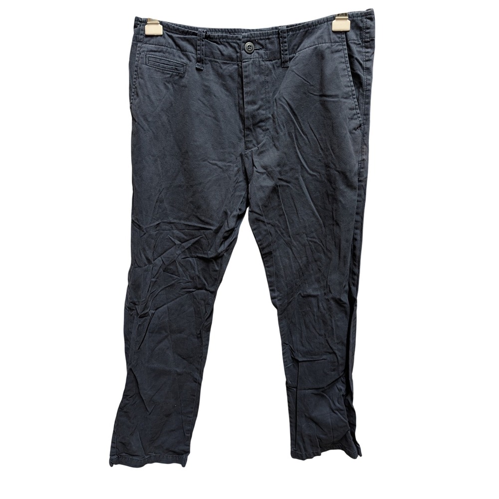 Old Navy Mens Broken-In Straight Chino Pants Navy Blue 33x32 Casual Trousers